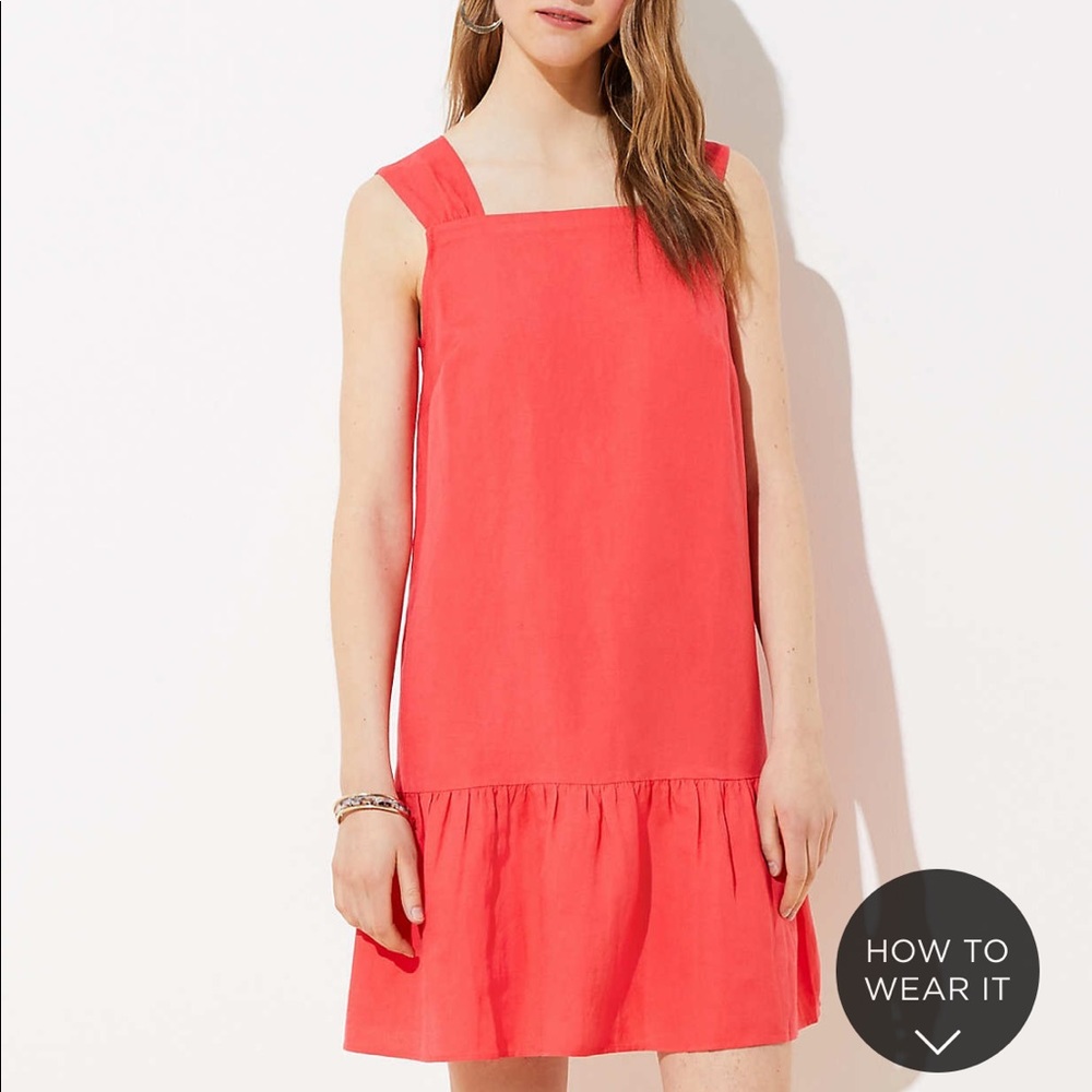 Loft Coral Swing Dress
